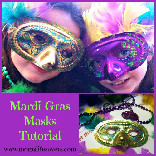 Mardi Gras Masks Craft Tutorial Mom's Lifesavers