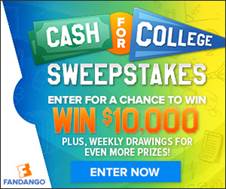 Fandango Family Cash for College Sweepstkes