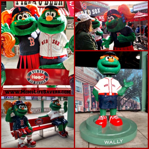 Boston Red Sox mascot Tessie the Green Monster before a spring